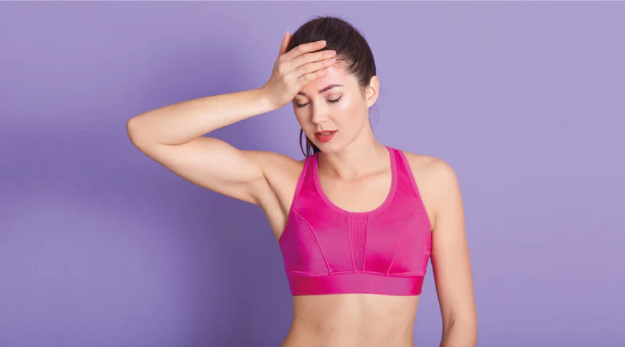 Off White Sports Bra (Sportsbra) Padded Top Pink for Gym, Yoga
