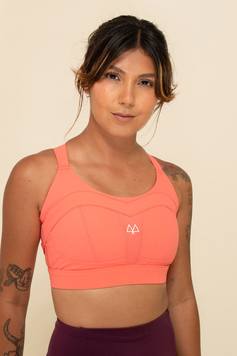 Free People coral sports bra (size M) – Well-Dressed